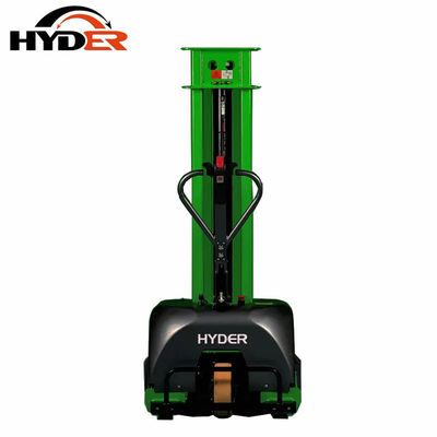 Polyurethane Wheels 1ton Electric Slef Lifting Stacker for and Full Electric Operation