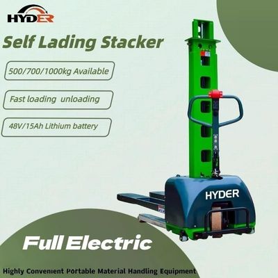 1000kg/700kg/500kg Self-Loading Electric Stacker AC Motor and Self-Unloading Function