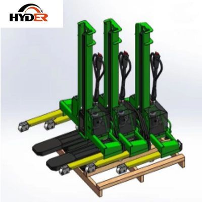 Lift height 800/1000/1300mm 500kg Hyder Fully Electric Straddle Self Lifting Stacker
