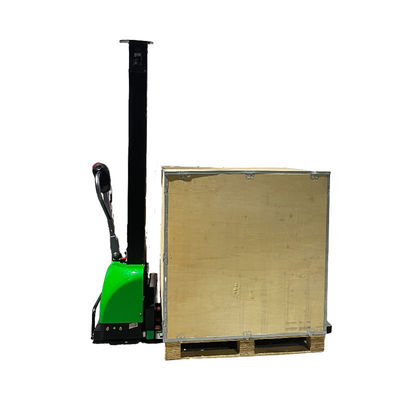 500kg Electric Self Loading Pallet Stacker Yellow AC/DC Motor 1300mm Lifting Height