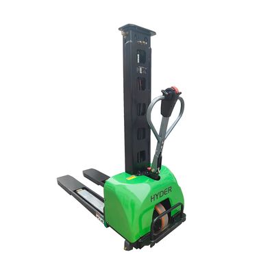 HSLF1000 Electric Forklift Pallet Stacker 1ton 0.8m-1.6m Self Loading Lifting Stacker