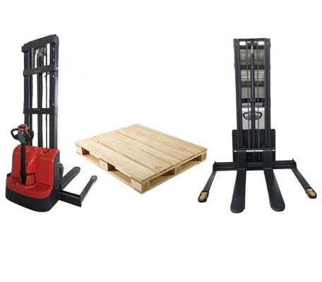 1.0t 1.5t Straddle Pallet Stacker for Walking Pallets Electric Stacker 2110X850X2070MM