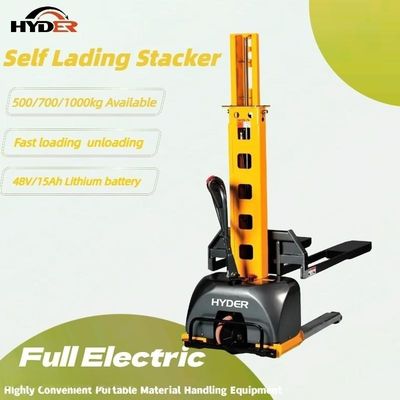 1000kg/700kg/500kg Self-Loading Electric Stacker AC Motor and Self-Unloading Function