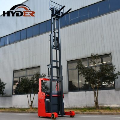 1600kgs 1.6t Electric Seated Reach Truck Forklift with 10m Lift Height and DC Motor