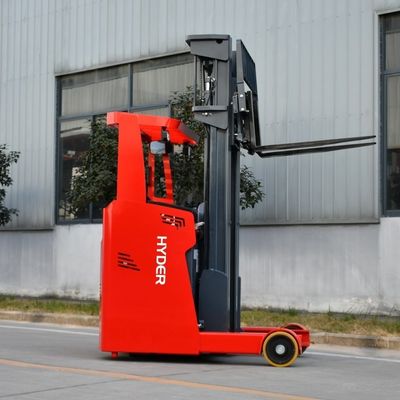 Electric Reach Forklift 1.6ton Hydraulic Stacking Truck for Narrow Aisle Warehouse