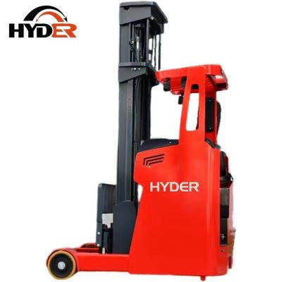 Electric 1.6ton Seated Reach Stacker Forklifts for Hyder Warehouse Lift Height 5000mm